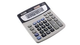 Calculadora Elgin Mesa Visor 12 Dígitos Mv4123 Solar Bateria Cor Cinza Calculadora Elgin Mesa Visor 12 Dígitos Mv4123 Solar Bateria Cor Cinza