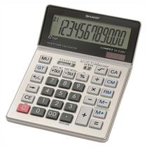 Calculadora Empresarial de Mesa - Sharp VX 2128V. 12 Dígitos. na Cor Prata