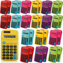 Calculadora Erinnmy Mini Solar com Bateria de 8 Dígitos Pacote com 36 Unidades