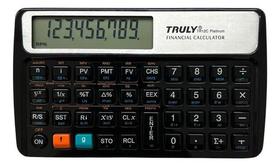 Calculadora Financeira Truly Tr12c Platinum +120 Funções Rpn Cor Preto