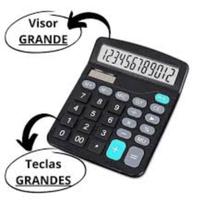 Calculadora Grande de Mesa Escritório Visor Grande 12 Dígitos - kenko
