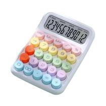 Calculadora Mecânica De Escritório Em Cores Candy, 12 Dígitos, Estilo De Teclado Fofo