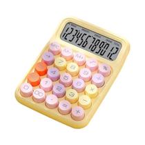 Calculadora Mecânica De Escritório Em Cores Candy, 12 Dígitos, Estilo De Teclado Fofo