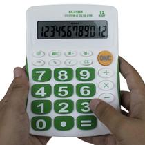 Calculadora média tradicional 12 dígitos colorida de mesa comercial escritório escolar