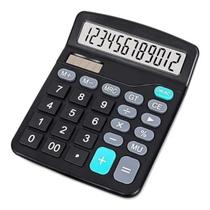Calculadora Mesa Financeira Escritório 12 Digitos Cor Preta