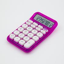 Calculadora Mesa Pink 12 Dígitos Moderna Escolar Escritório