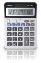 Calculadora Mesa Plástica Branca Pc241 Procalc