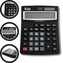 Calculadora Mesa Preta Visor Grande 12 Digitos Tecla Grande