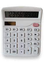 Calculadora Mesa Visor Grande 12 Dígitos Solar E Pilha