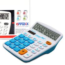 Calculadora OFFIDIX Office Desktop com tela LCD grande de 12 dígitos Calculadora OFFIDIX Office Desktop com tela LCD grande de 12 dígitos