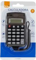 Calculadora pequena 8 dígitos com cordão de nylon preta esfumaçada blister c/ 1un brw cc0010
