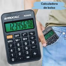 Calculadora Pessoal Procalc 8 Dígitos PC059 Preto