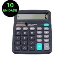 Calculadora Preta Números Grande 12 Dígitos 10 Unidade 8375