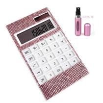 Calculadora Strass Solar de Mesa Brilho Luxo Blogueira