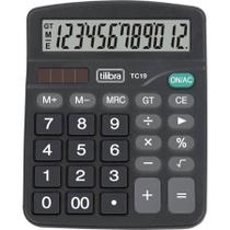 Calculadora Tilibra TC19 Grande Preta Plástica 12 Dígitos Ref: 304701