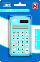 Calculadora Tilibra TC21 Azul Claro 8 Dígitos de Bolso com Capa Plástica Ref: 316423