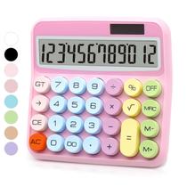 Calculadora UPIHO Pink de 12 dígitos com tela LCD grande e botões