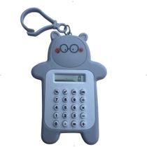 Calculadora Ursinho Pequena Portátil de Bolso Eletrônica com chaveiro