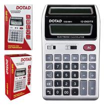 calculadora visor duplo 12 dígitos de mesa comercial escritório
