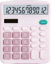 Calculadora YOUHO, bateria solar de 12 bits Calculadora eletrônica de função padrão de energia dupla com tela LCD grande Calculadora de escritório rosa (UMA bateria) (KK-837B, 1 pacote, rosa)