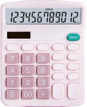 Calculadora YOUHO, calculadora eletrônica de função padrão de energia dupla de 12 bits com grande calculadora de escritório de exibição LCD preta (uma bateria) (KK-837B, 1PACK,Rosa)