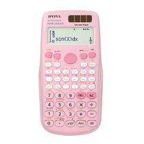 Calculadoras científicas, calculadora matemática iPepul Pink com função 417, energia solar por bateria e tela de 4 linhas, material escolar para professores de estudantes do ensino médio (rosa 991ES Plus)