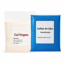 Calda Bordalesa 1Kg ORIGINAL elimina fungos Sulfato De Cobre + Cal Virgem 1Kg
