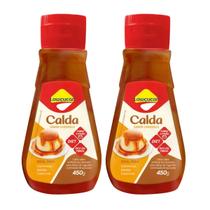 Calda Diet Sabor Caramelo 450g Lowçucar Kit 2 Zero Açúcar Cobertura Cremosa Para Sobremesas E Receitas