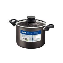 Caldeirão 16 CM 2,1L Paris Chumbo Alumínio Antiaderente Tampa Vidro