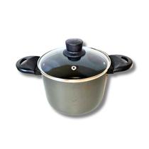 Caldeirão 16 Cm Marcolar Com Tampa Vidro Antiaderente 5 Camadas de Teflon