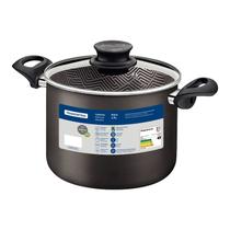 Caldeirão 26 CM 9,6 L Paris Chumbo Alumínio Antiaderente Tampa Vidro