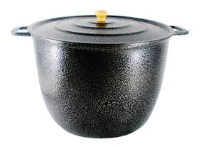 Caldeirão Alça Alumínio Craqueado com Tampa 16,7 Litros Preto 34cm Caldeirão Alça Alumínio Craqueado com Tampa 16,7 Litros Preto 34cm