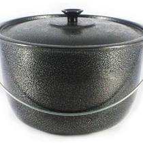 Caldeirão Alumínio Craqueado Alça Galvanizada Preto 12cm