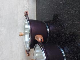 Caldeirão alumínio fundido com alça de madeira e tampa de vidro Ø24 cm