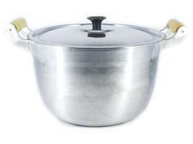 Caldeirão Alumínio Fundido Polido Alça de Madeira 16cm