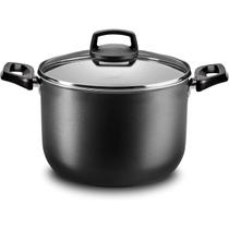 Caldeirão Antiaderente 5,5 L N 22 Tampa Temperado com Alças Alumínio Grafite MTA