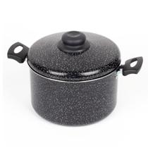 Caldeirão antiaderente tampa Aluminio 26cm 7L preto nacional