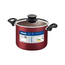 Caldeirão Antiaderente Tramontina 4,2 litros vermelho tampa de vidro