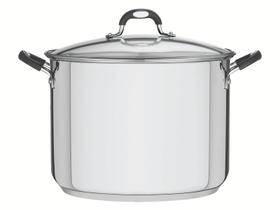 Caldeirão Astro Aço Inox com Fundo Triplo e Tampa de Vidro 30 cm 15,2 L Tramontina