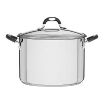 Caldeirão Astro Silicone em Aço Inox com Fundo Triplo com Tampa de Vidro 28 cm 11.4 L Tramontina