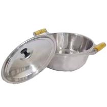 Caldeirão batido, polido n 28 tampa leve.