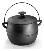 Caldeirão Bojudo 6 Litros Tampa Ferro 21 Cm Panela Mineira