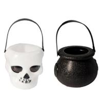 Caldeirão Bruxa de Halloween Kit Com 6 Mini Baldes