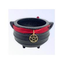 Caldeirão Bruxa Tripé Ferro Fundido com Pentagrama 300ml