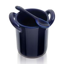 Caldeirão com Colherzinha para Molhos de Porcelana 90Ml Caldeirão com Colherzinha para Molhos de Porcelana 90Ml