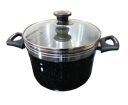 Caldeirão Com Forma De Pudim E Cozivapor Preto Pigmentado 3x1 4,8 Litros