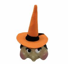 Caldeirão Da Bruxa Incensário 15 X 8 Cm Laranja Em Resina