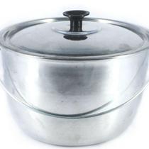 Caldeirão de Alumínio Polido Alça Galvanizada 18cm