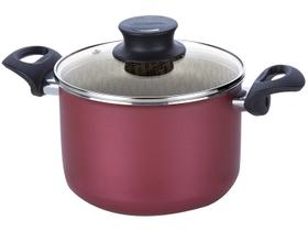Caldeirão de Alumínio Tramontina Antiaderente - Vermelho 9,6L com Tampa 26cm Paris Caldeirão de Alumínio Tramontina Antiaderente - Vermelho 9,6L com Tampa 26cm Paris