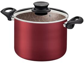 Caldeirão de Alumínio Tramontina Antiaderente - Vermelho com Tampa 11,7L 28cm Paris